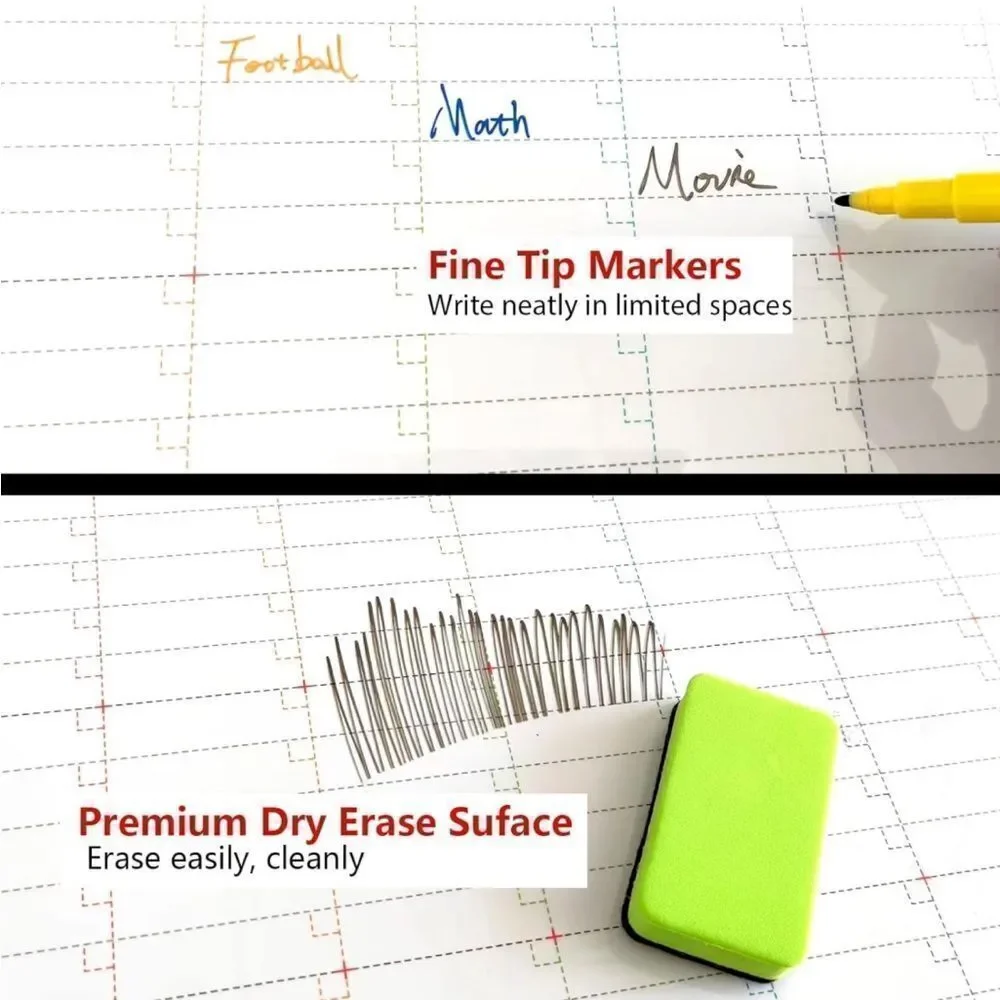 NEW Beeplaneer Magnetic Dry Erase Whiteboard Calendar Set